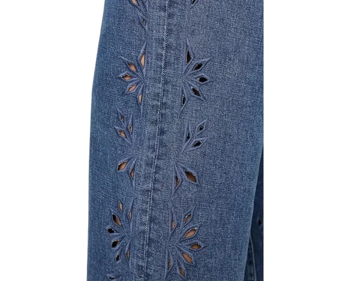 Джинсы Saige Mid-Rise Wide Leg Crop AG Jeans мальбек