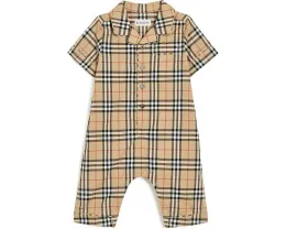 Детский боди Burberry Kids Andreas Newborn с принтом в клетку