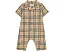 Детский боди Burberry Kids Andreas Newborn с принтом в клетку