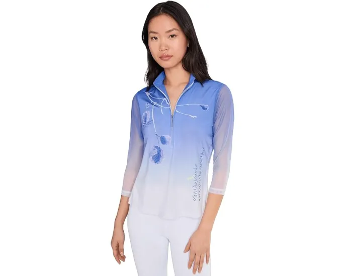 Лонгслив Jamie Sadock с коротким воротником-стойкой и застежкой на четверть