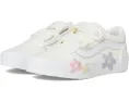 Кроссовки Vans Kids Old Skool V Flower с канвасовым верхом и липучками