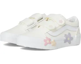 Кроссовки Vans Kids Old Skool V Flower с канвасовым верхом и липучками