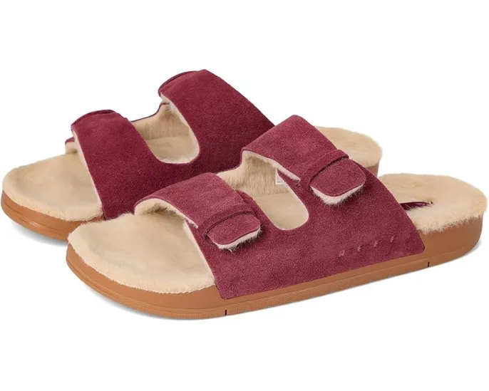 Сланцы Reef Ojai Two Bar Cozy из замши с искусственным мехом