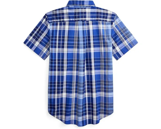 Polo Ralph Lauren рубашка с коротким рукавом из хлопкового поплина в клетку для детей