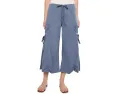 Широкие брюки Cargo Gaucho Crop с завязками и карманами XCVI