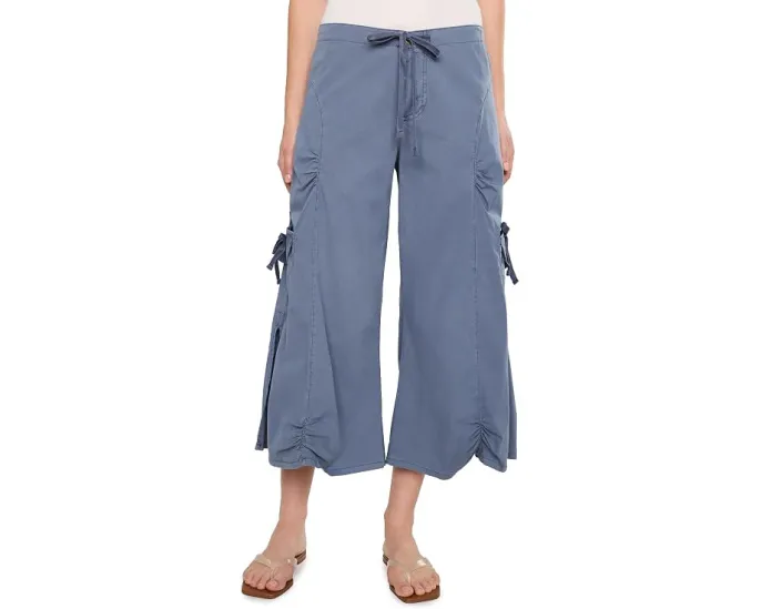 Широкие брюки Cargo Gaucho Crop с завязками и карманами XCVI