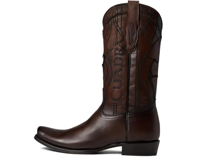 Ковбойские сапоги Cuadra CU347 из кожи с острым носком и логотипом бренда