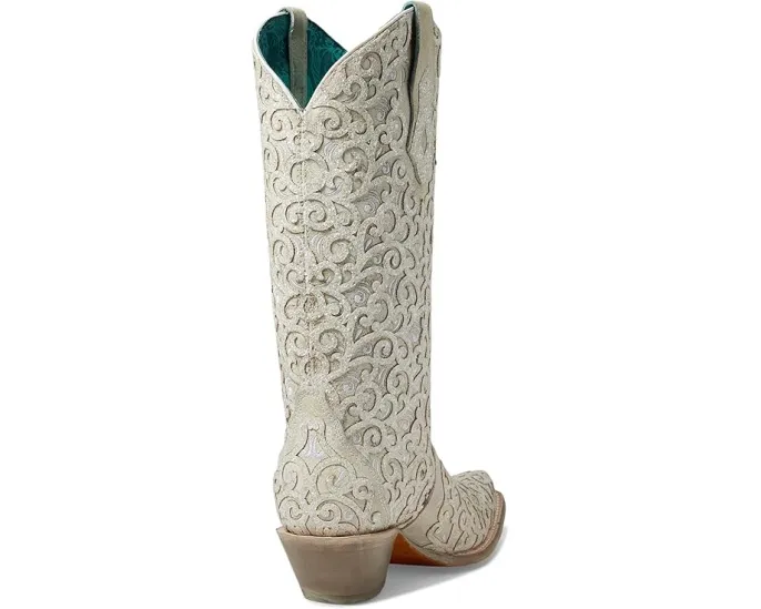 Сапоги Corral C4050 с блестками и вышивкой до середины икры