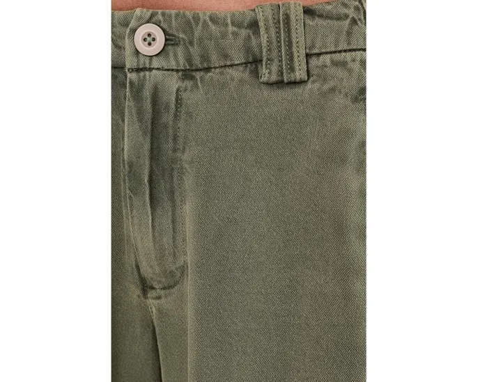 Free People брюки чинос Spotlight Washed Barrel из коричневого хлопка