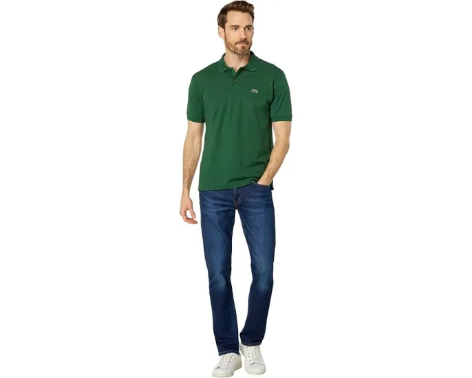 Поло Lacoste с коротким рукавом из пике классического кроя