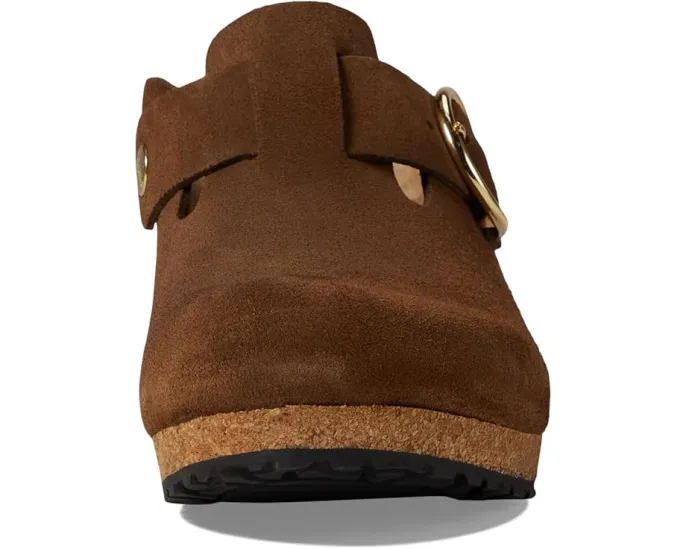 Birkenstock Клог на танкетке Fanny из замши с пробковой стелькой
