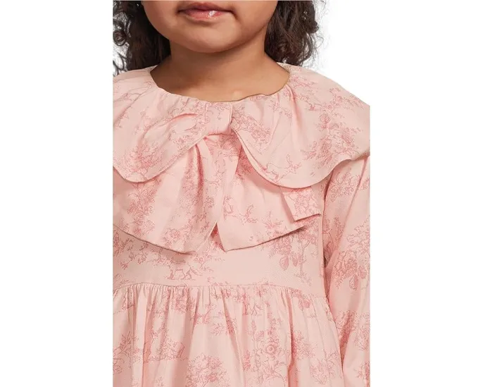 Платье Janie and Jack с туальным принтом и большим воротником-бантом