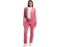 Брюки Juicy Couture из велюра с поясом на резинке и стразами