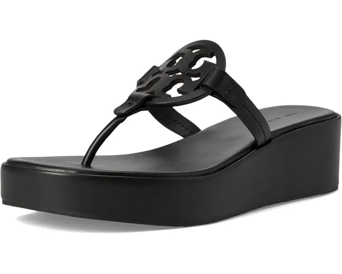 Сандалии Tory Burch Miller Wedge 25 mm с искусственной кожей и стелькой