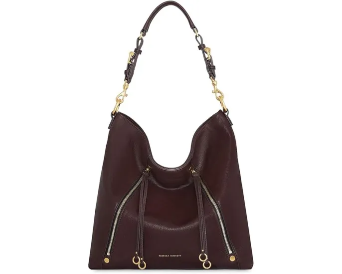 Сумка Rebecca Minkoff Rivington Hobo из натуральной кожи с регулируемыми ремнями