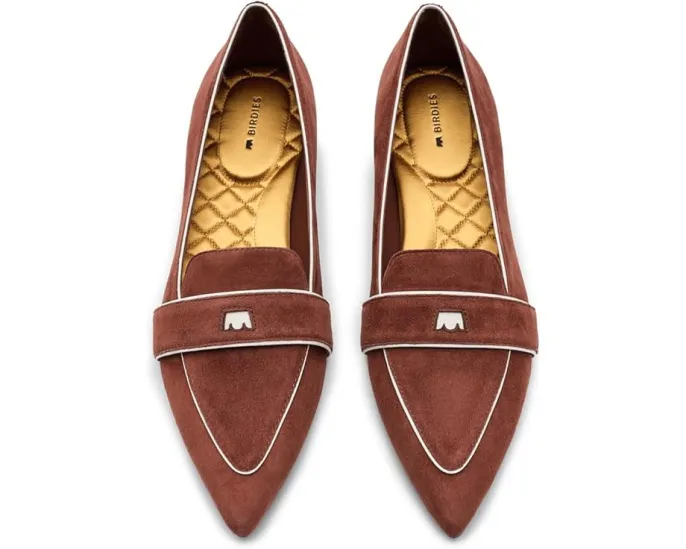 Ботинки Sparrow Loafers из замши с квадратным носком и каблуком от Birdies