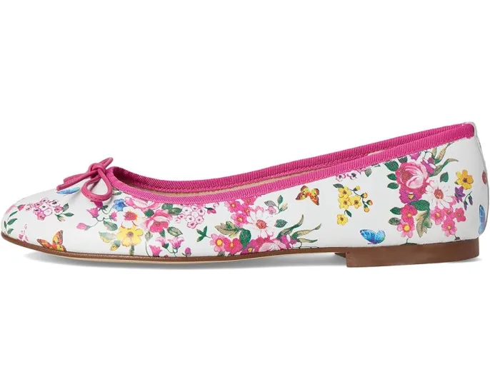 Слипоны French Sole Naomi из кожи с цветочным принтом и легкой стелькой EVA