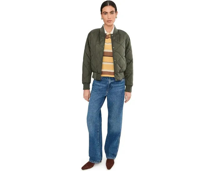 Куртка бомбер Levi's с ромбовидной стежкой и подкладкой Sherpa