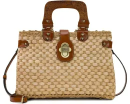 Сумка-сатчел Patricia Nash Sancia с плетением и деревянными ручками