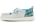 Детские слипоны Hey Dude Kids Wally Funk Prep Plaid с клетчатым верхом и мягкой стелькой