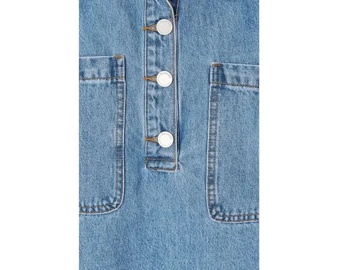 Blank NYC платье Easy Goer Denim Dress из денима с короткими рукавами