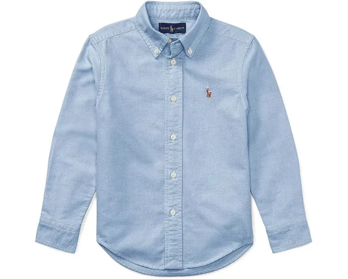 Хлопковая оксфордская рубашка Polo Ralph Lauren для маленьких детей