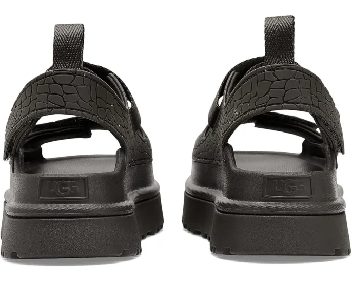 Сандалии UGG Goldenglow Embossed с тиснением под крокодила и регулируемыми застежками