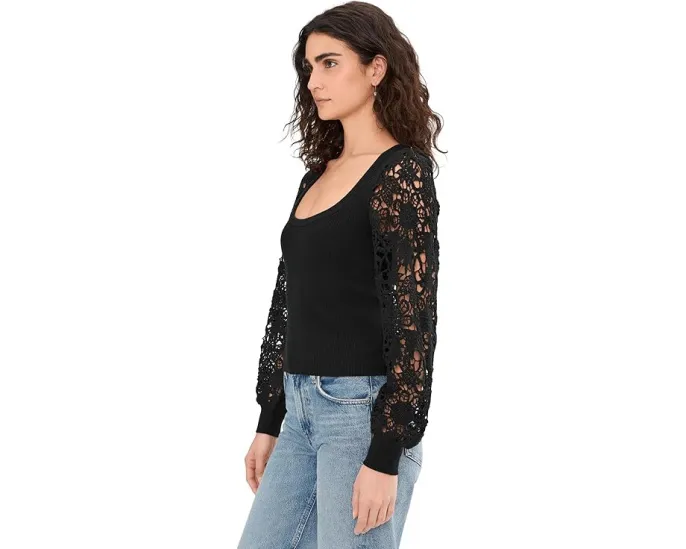 Топ Maya от Paige с круглым вырезом и вышивкой из органического хлопка