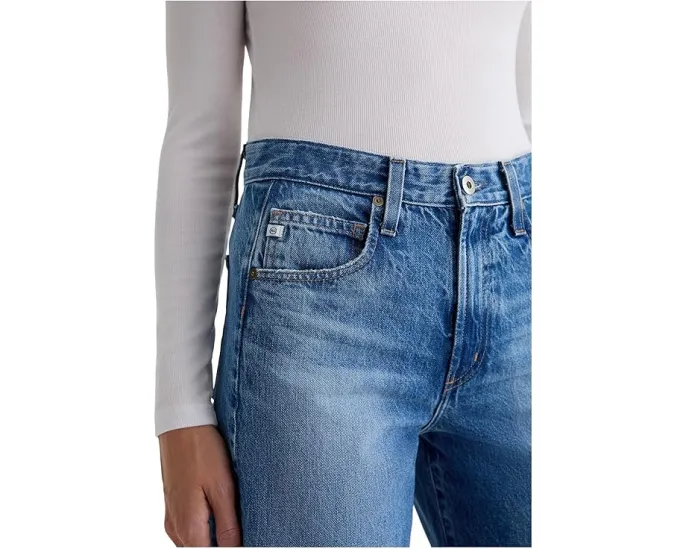 Джинсы AG Jeans Hattie с высокой посадкой и бочкообразным кроем в цвете Candid