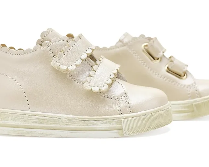 Кожаные кроссовки Naturino Blara Vl с двойной липучкой