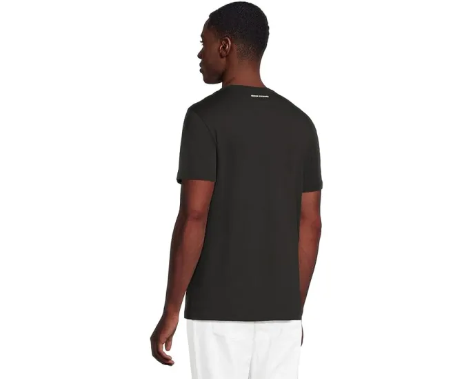 Футболка Armani Exchange Box Logo с круглым вырезом из хлопкового джерси