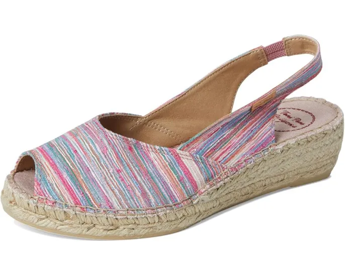 Эспадрильи Toni Pons Beri-Rg с разноцветным верхом и джутовым каблуком
