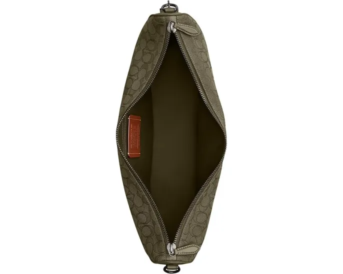 Слинг-кроссбоди COACH Hall Soft 45 из фирменного жаккарда и телячьей кожи