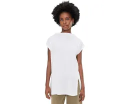 Туника Eileen Fisher с воротником-воронкой из ребристого трикотажа