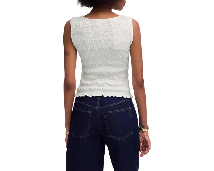 Топ Smocked Boatneck Tank от Madewell со сборками