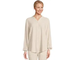 Блуза Barefoot Dreams из льняной смеси с длинными рукавами