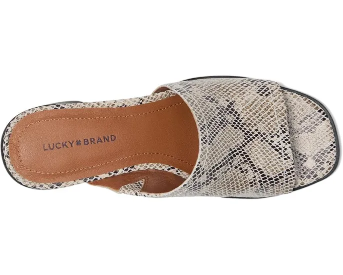 Босоножки Lucky Brand Jamira Asymmetrical Mule с квадратным носком и устойчивым каблуком