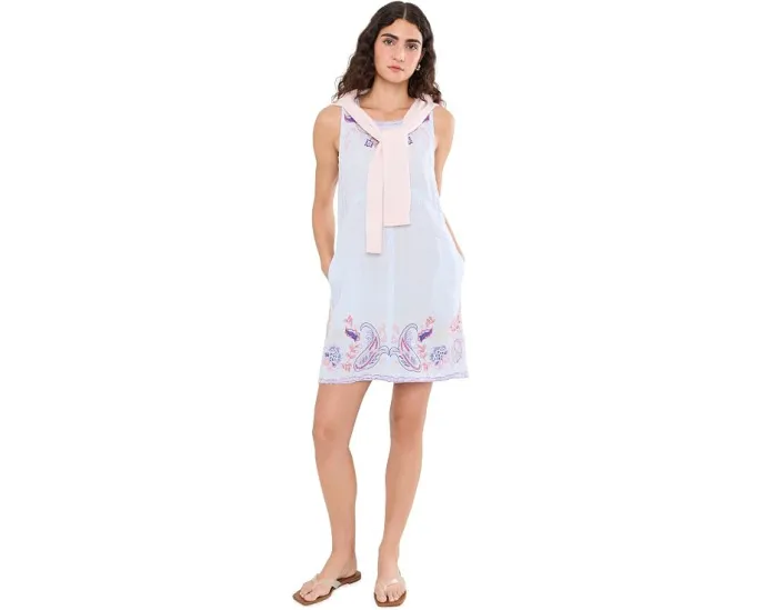 Льняное трикотажное платье Chevron Tank Dress от Johnny Was