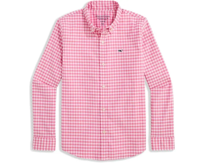 Детская рубашка vineyard vines Skysail Gingham из охлаждающей ткани