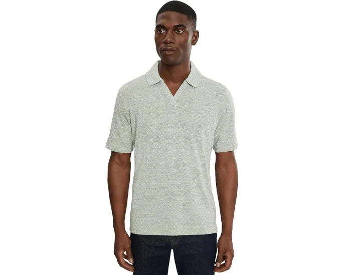 Поло Johnston & Murphy Sedona V-neck с четырехсторонней растяжкой и воротником Johnny