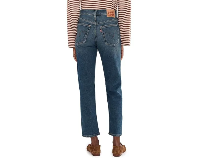 Джинсы Levi's Wedgie Flap Pocket с высокой посадкой и клапанами на карманах