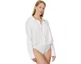 Боди Norma Kamali Super Oversized Boyfriend NK Shirt из хлопкового поплина на застежке-липучке