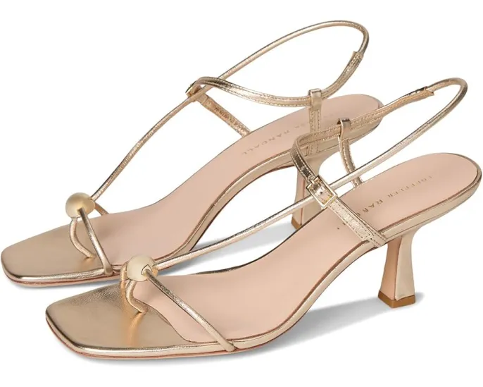 Босоножки Loeffler Randall Triana на среднем каблуке с золотым шармом