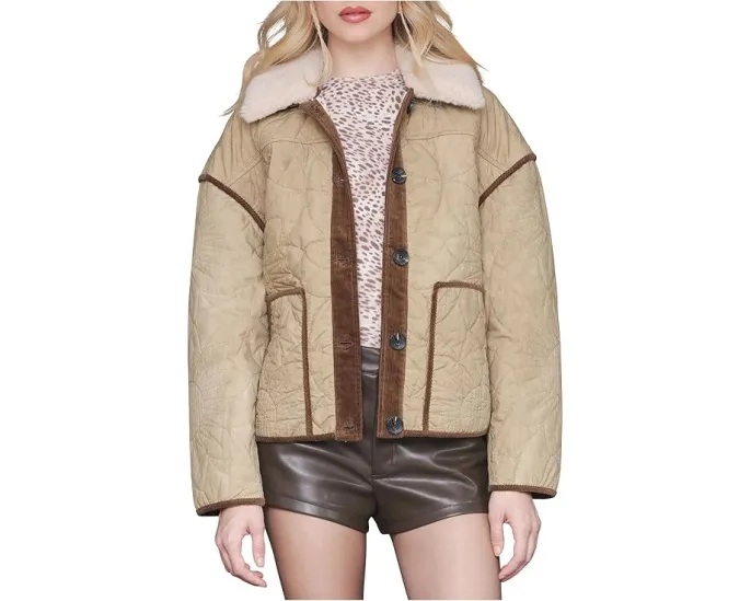 Стеганая куртка Floral Quilted Heritage Jacket от Avec Les Filles с цветочным принтом