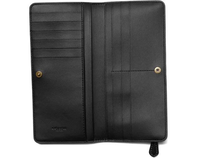 Кошелек COACH Essential Skinny из полотна с 12 слотами для карт