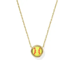 Короткое колье Kendra Scott с подвеской в виде мяча для софтбола