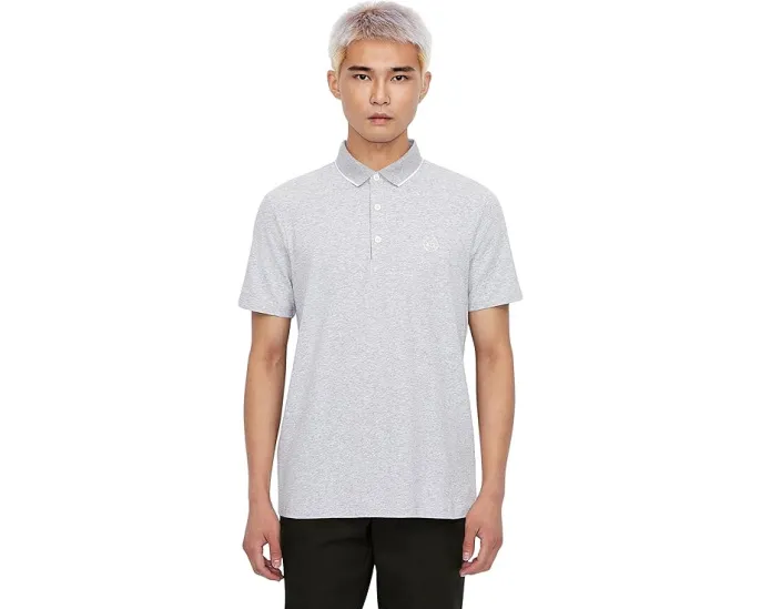 Armani Exchange Рубашка из стрейч-джерси с портретным воротником