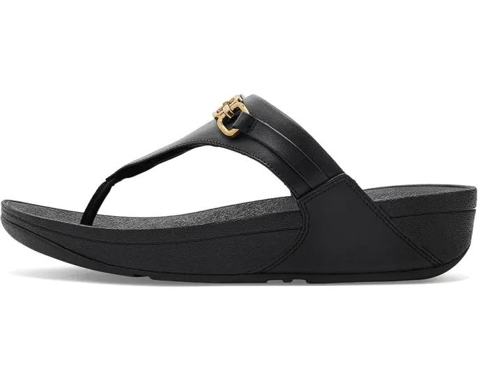 Сандалии FitFlop Lulu с квадратным носком и цепочкой из кожи