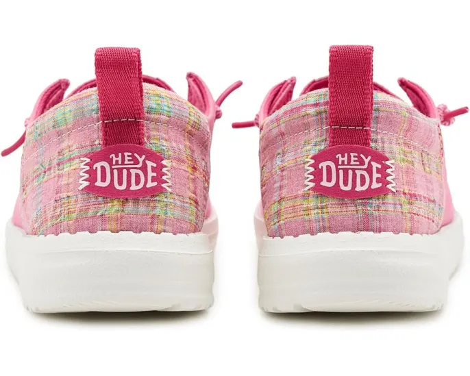 Hey Dude Kids Wally Funk Prep Plaid слипоны в клетку с эластичной шнуровкой