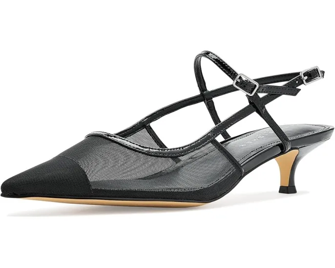 Marc Fisher LTD лодочки Ceddy с котячьим каблуком и ремешком-слингбек